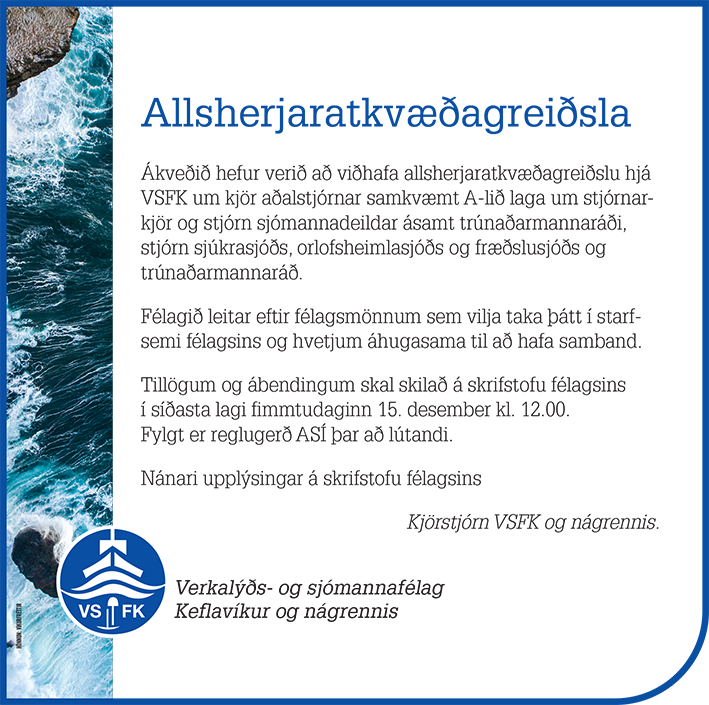 Allsherjaratkvæðagreiðsla auglýsing