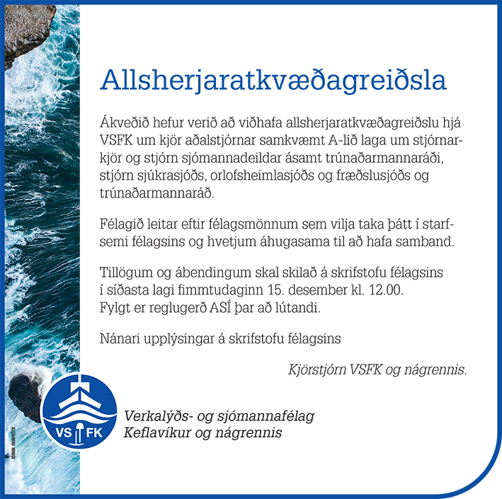 Allsherjaratkvæðagreiðsla auglýsing