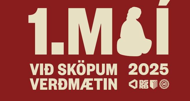 Mynd af auglýsingu 1. maí baraáttudagur verkslýðsins