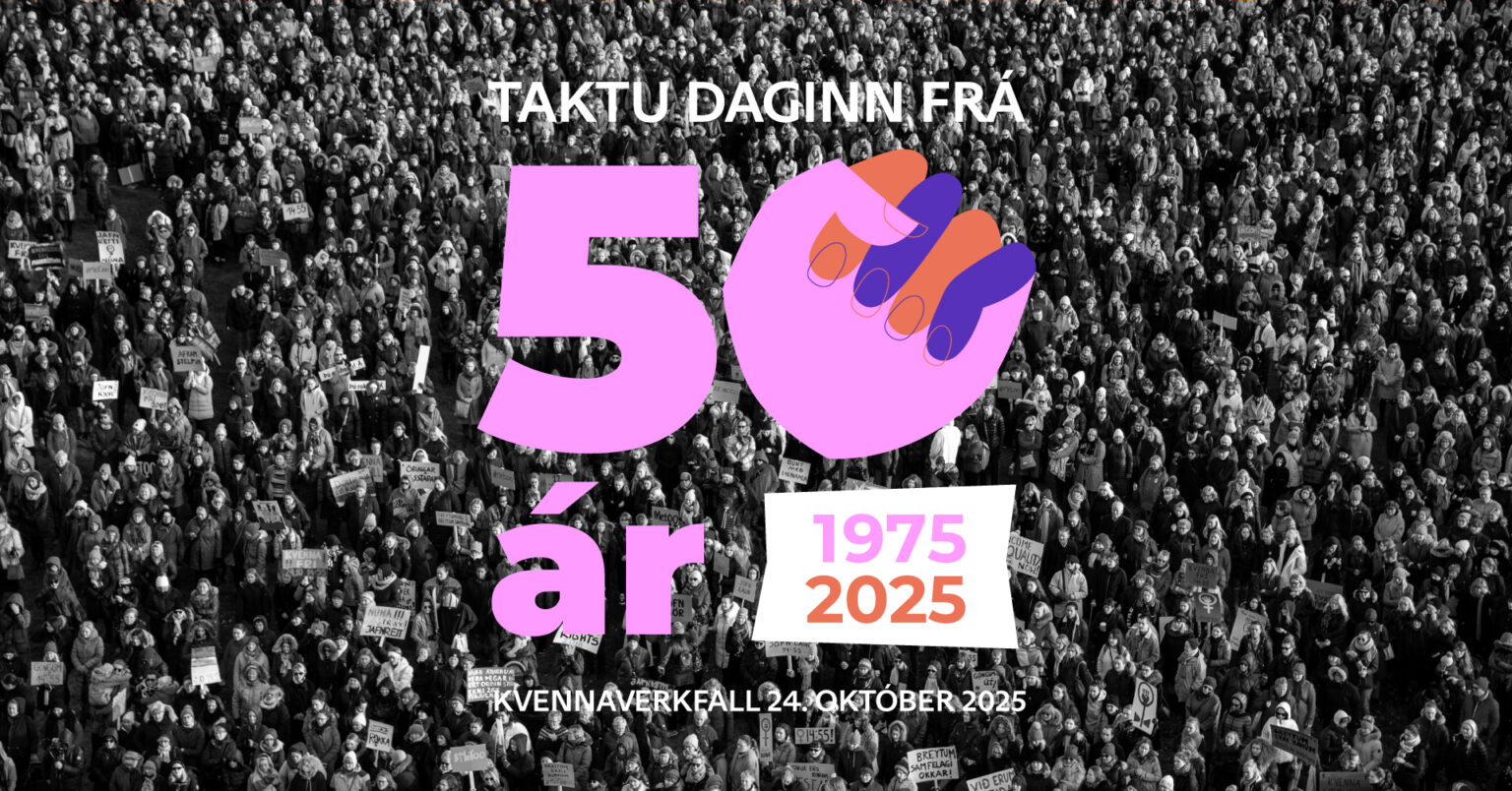 Kvennaverkfall 2025 auglýsingabanner